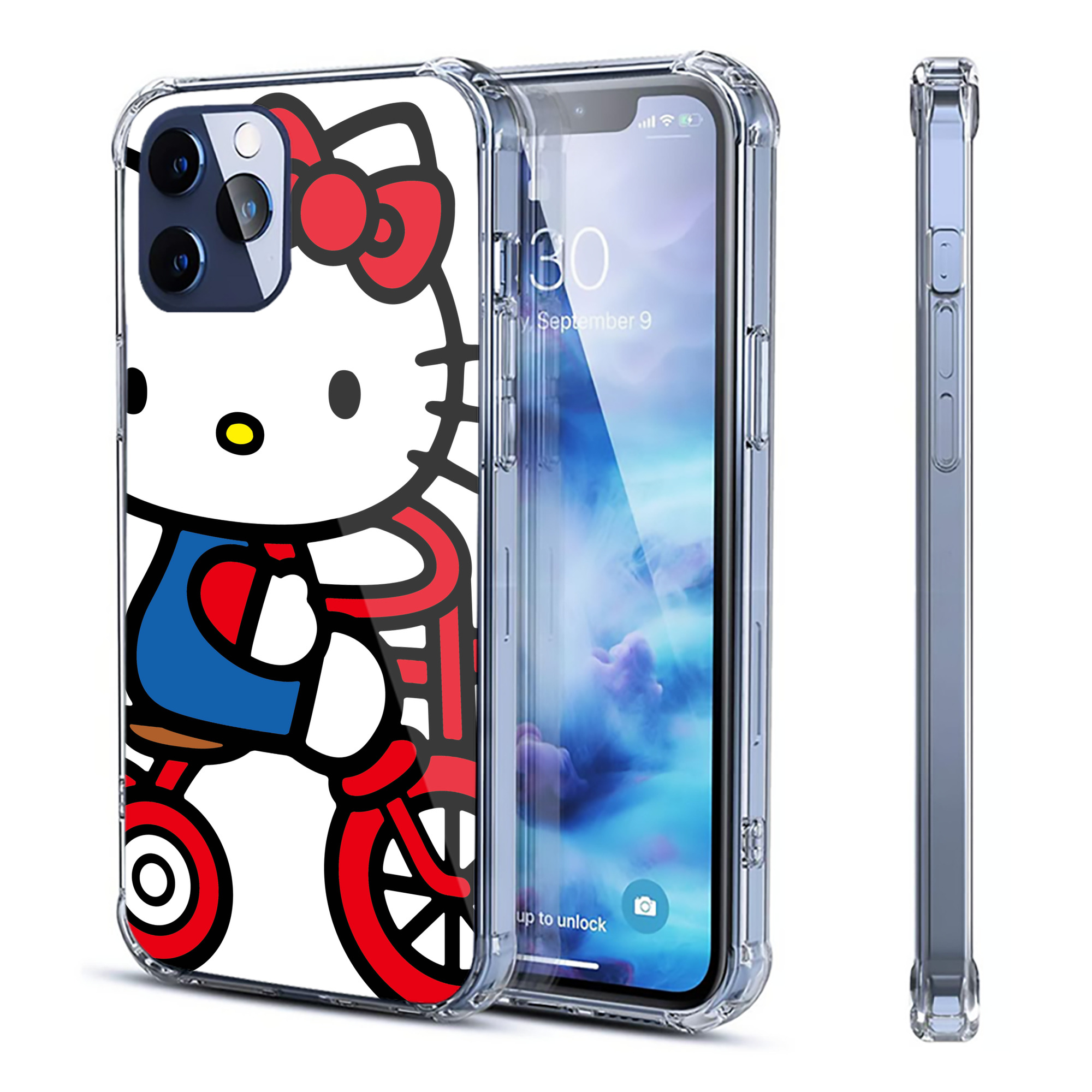 （画像用） Hello Kitty ハローキティ 【iPhone 12シリーズ対応】透明スマホケース（クリアソフトケース）